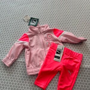 NWT Puma Pink and Neon Pink 2-Piece Set Neon Pink Size 0-3M